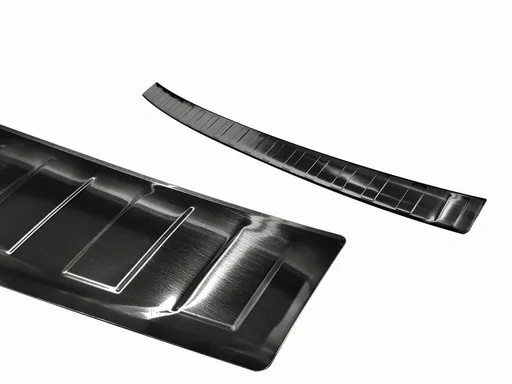 "Stainless steel loading sill protector, VW CADDY + CADDY MAXI, 2003-2015, 2015> - graphite/black Line, brushed image"
