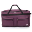 XXL travel bag purple with trolley function 3 wheels 160 LITER 85x43x44cm
