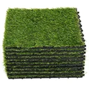 10 patio tiles 25mm green set artificial turf