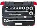 Socket wrench set 3/4 SW22-50 mm 14-piece