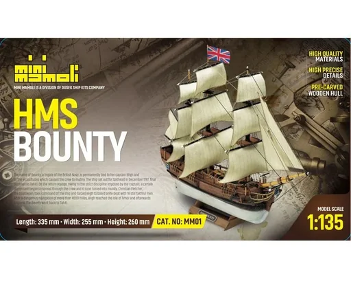 "HMS Bounty 1:135 Mini Mamoli kit image"