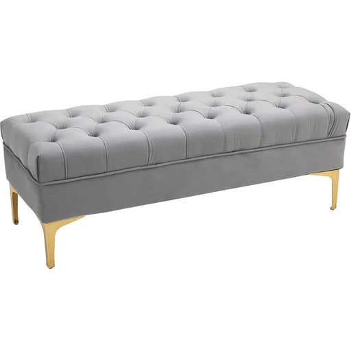 "Upholstered bench blue/gold image"