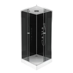 Complete douche 'Black Square' 90 x 90 x 215 cm