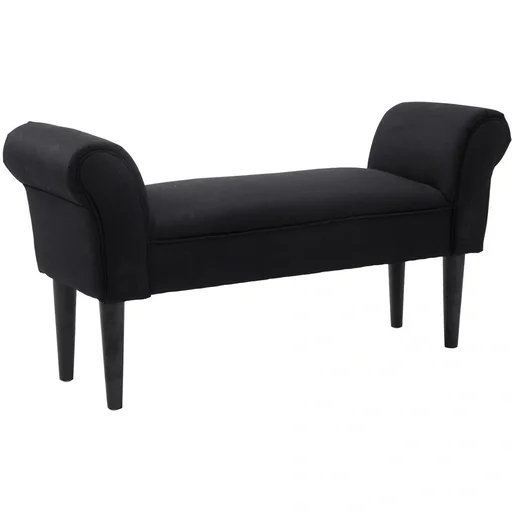 "Bedroom bench, black image"