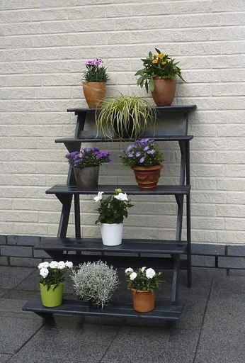"Flower staircase large anthracite image"