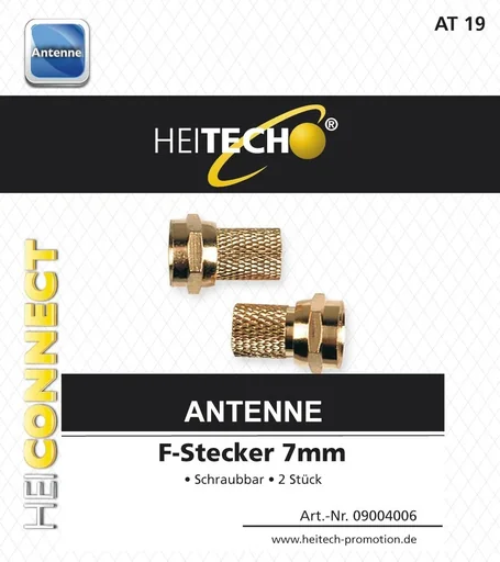 "F-connector 7mm 2 pieces image"