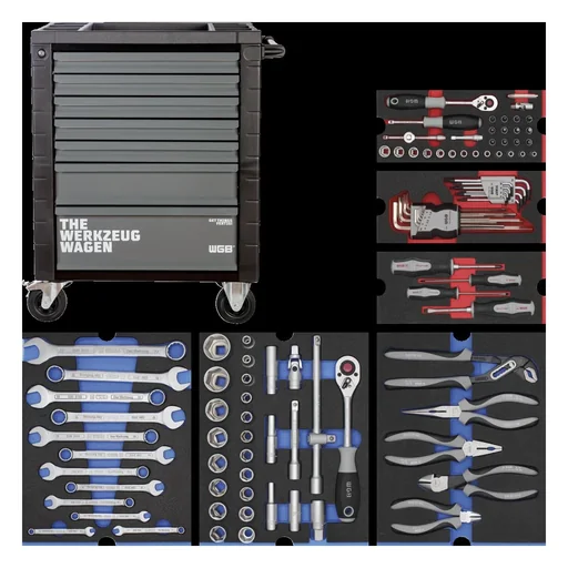 "Workshop trolley - 7 drawers, equipped with 6 modules, 103 pieces image"