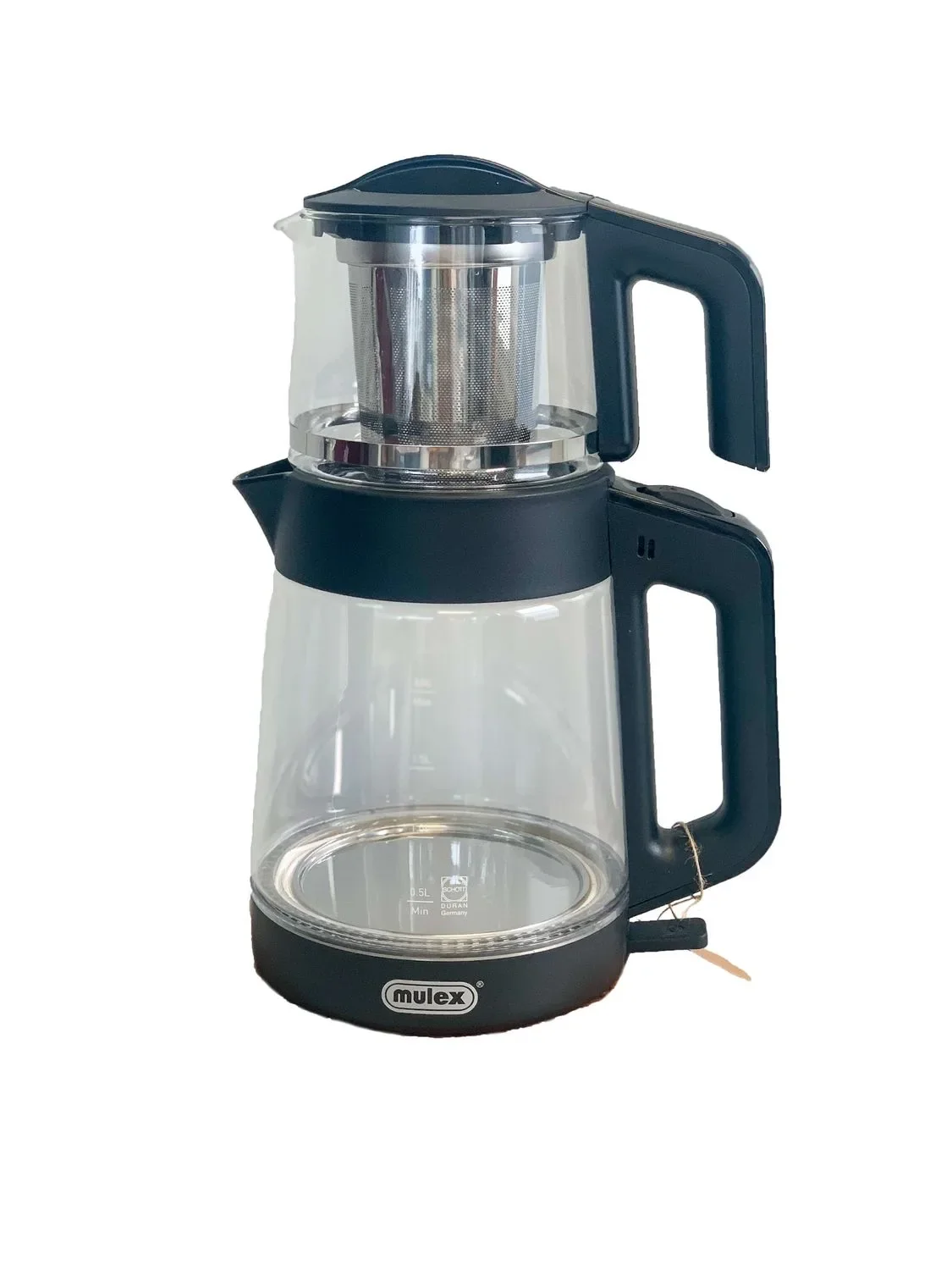"Waterkoker, samovar met theepot - Mulex Tee-Express, 2L, elektrische, glas, zwart image"