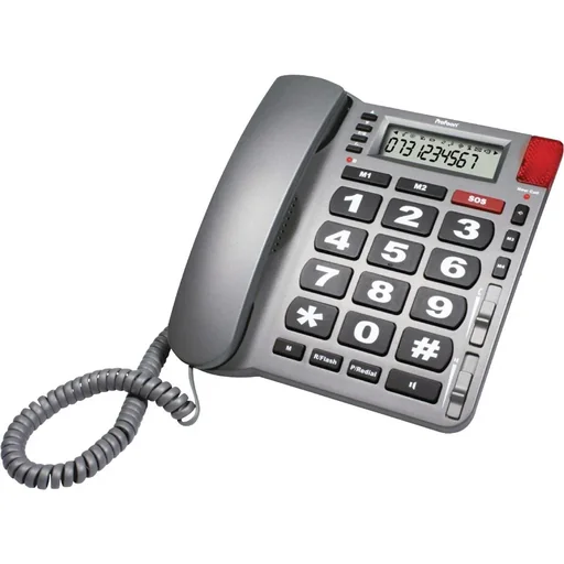 "Emergency telephone with buttons gray image"