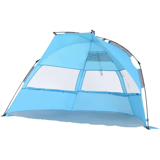 "Automatic beach shelter pop-up tent with carrying bag for 2-4 people, 250 x 140 x 140 cm image"