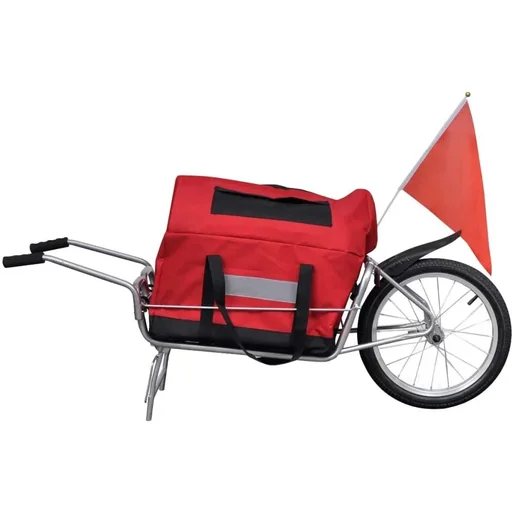 "Cargo trailer with wheel and storage bag image"
