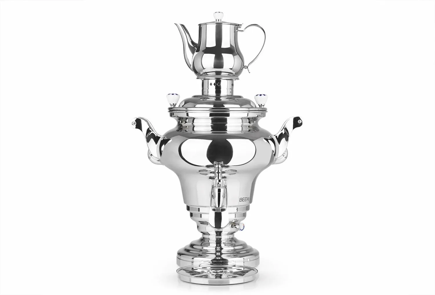 "Samovar, russische theeketel - Royal 15L, met dispenser, elektrische, roestvrij staal image"