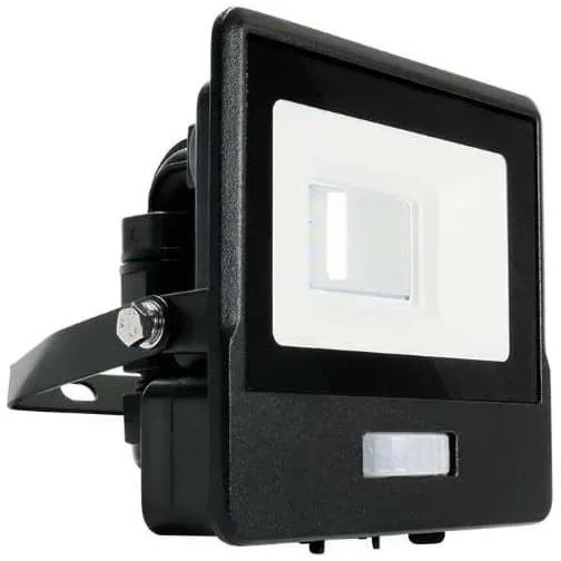 "VT-128S LED Floodlight with Sensor - 20 W - 1510 Lm - 3000K - Black image"