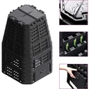 Compost bin 1000 L 93.3x93.3x146 cm black