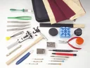 Large watch tool set, 28 pieces in a high-quality artificial leather case