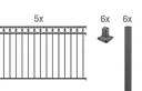 Complete fence set Circle, for screwing on, anthracite, height 120 cm, length 10 m
