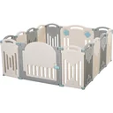 Baby playpen grey/white