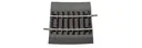 6 curved tracks R3¼ with bedding, radius 419.6 mm, curve angle 7.5°