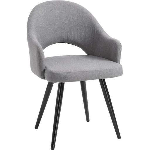 "Living room armchair, linen steel grey image"