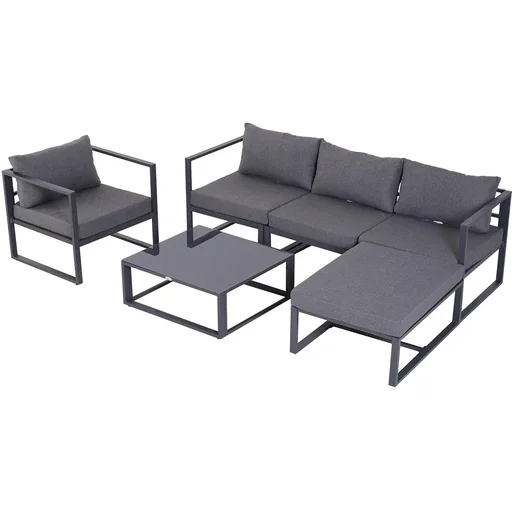 "Garden furniture for 4 5 people grey image"