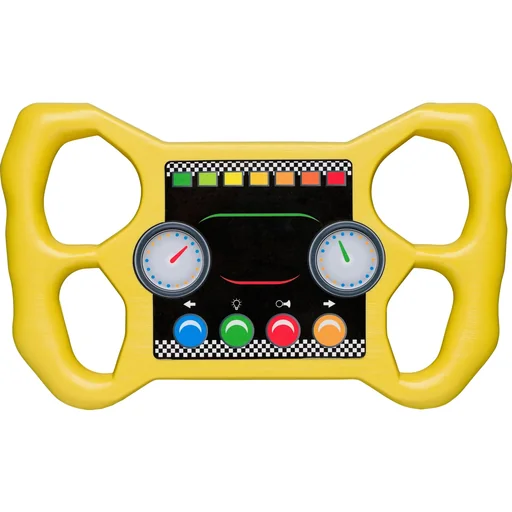 "Racing steering wheel yellow 300x180x26.6mm image"