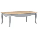 Coffee table 110x60x40 cm solid pine grey and brown