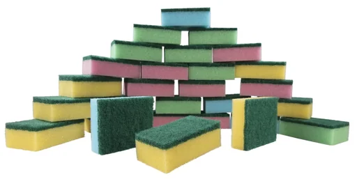 "Dishwashing and cleaning sponge set, pot cleaner, colorful, 28 pieces image"
