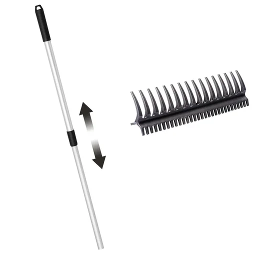 "Garden rake 2-in-1 + telescopic handle image"