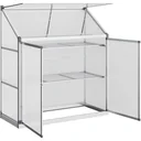 Aluminum greenhouse with sliding door foundation frame 3 levels cold frame 129.5 x 58 x 140.5 cm greenhouse plant house tomato house