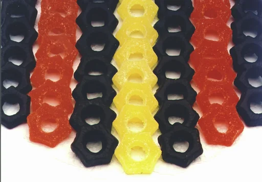 "Pineapple and orange jelly stars, sugared/chocolated 1000g image"