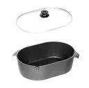 Roasting pan with glass lid, 11.8 liters, 42 x 28 cm
