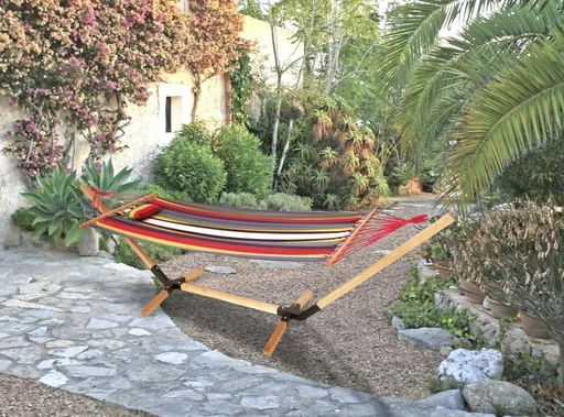 "Hammock HAITI, wooden frame image"