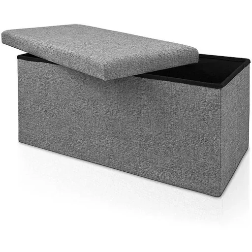 "2-in-1 stool 80 x 38 x 40 cm ottoman storage box image"