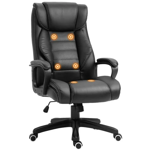 "Office chair with massage, height-adjustable executive chair, ergonomic swivel chair, gaming chair, computer chair, massage chair 6 V image"