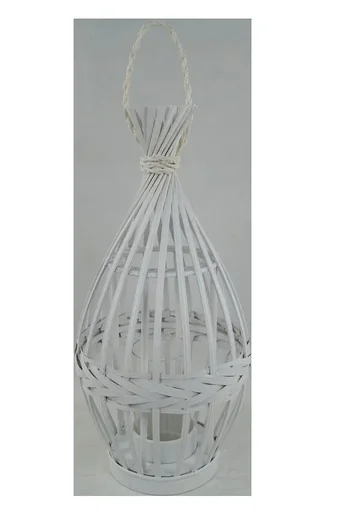 "Lantern made of bamboo with glass insert image"