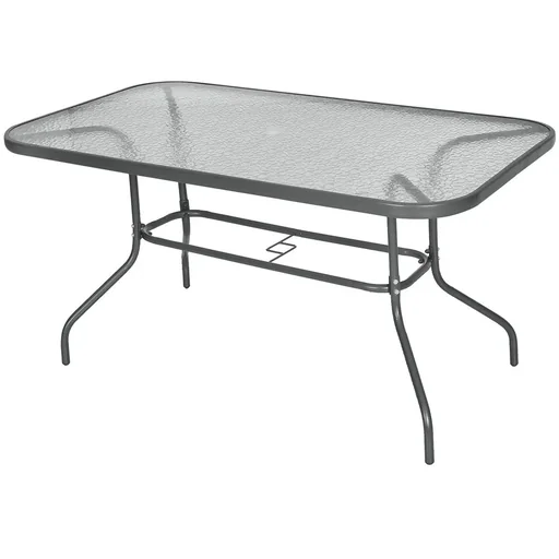 "Garden table with glass top 120 x 80 x 70 cm image"