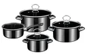 7-piece professional Black Star enamel cookware set
