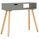 Wall table 80x30x72 cm solid pine grey