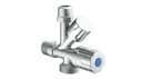 Combi angle valve 1/2"AG x 3/4"AG x 3/8"AG x 10 mm
