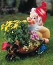 Plantable dwarf with flower cart 43 x 45 cm