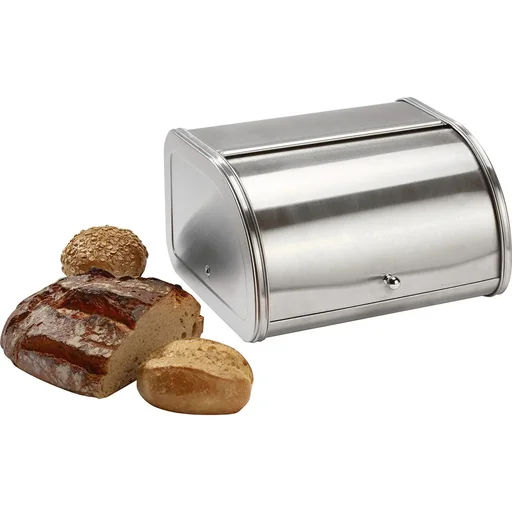 "Bread bin, stainless steel, 30 x 26.5 x 17.5 cm image"