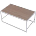 Vintage coffee table, side table, living room table, sofa table, metal frame, grained, 106 x 61 x 47.5 cm