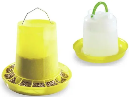 "Poultry drinker and feeder in a value set image"