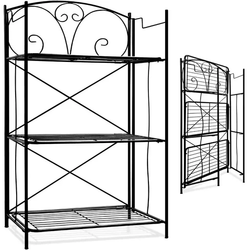"Iron cabinet, foldable, 54x28x100cm, black image"
