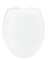 Premium toilet seat Tallone white, Duroplast, 2-button Fix-Clip stainless steel fastening