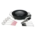Electric fondue and grill set