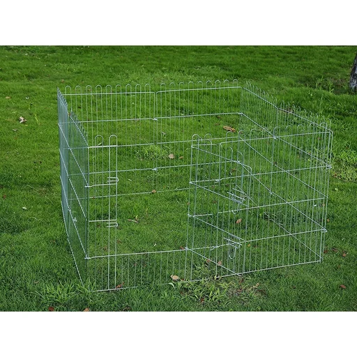 "Free-range enclosure puppy run puppy grid 8-part dimensions: 63x91cm image"