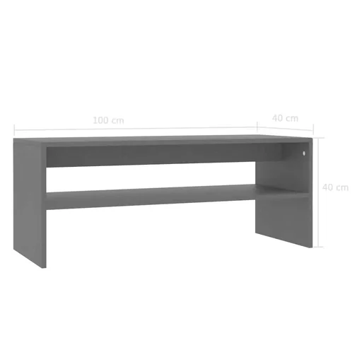 "Coffee table 100x40x40 cm chipboard black image"