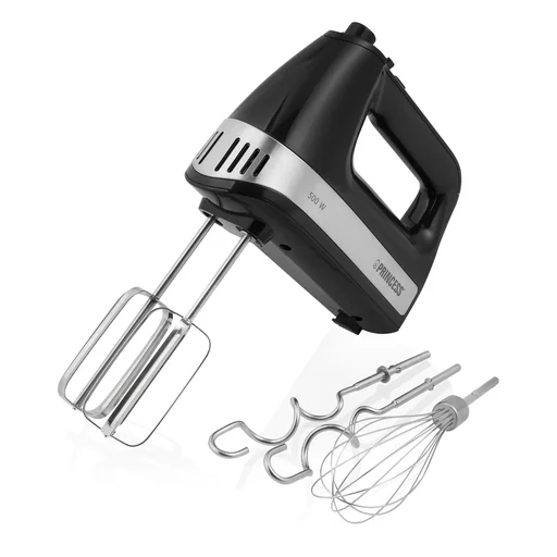 "Hand mixer Power 500 - Hand mixer with 3 mixing attachments, 500 watts image"