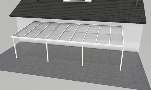 "Patio roof Premium, white, 9135 x 4060 mm - Acrylic multi-wall sheets 16 mm, bronze image"